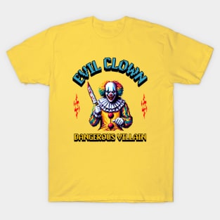 scary evil clown villain T-Shirt